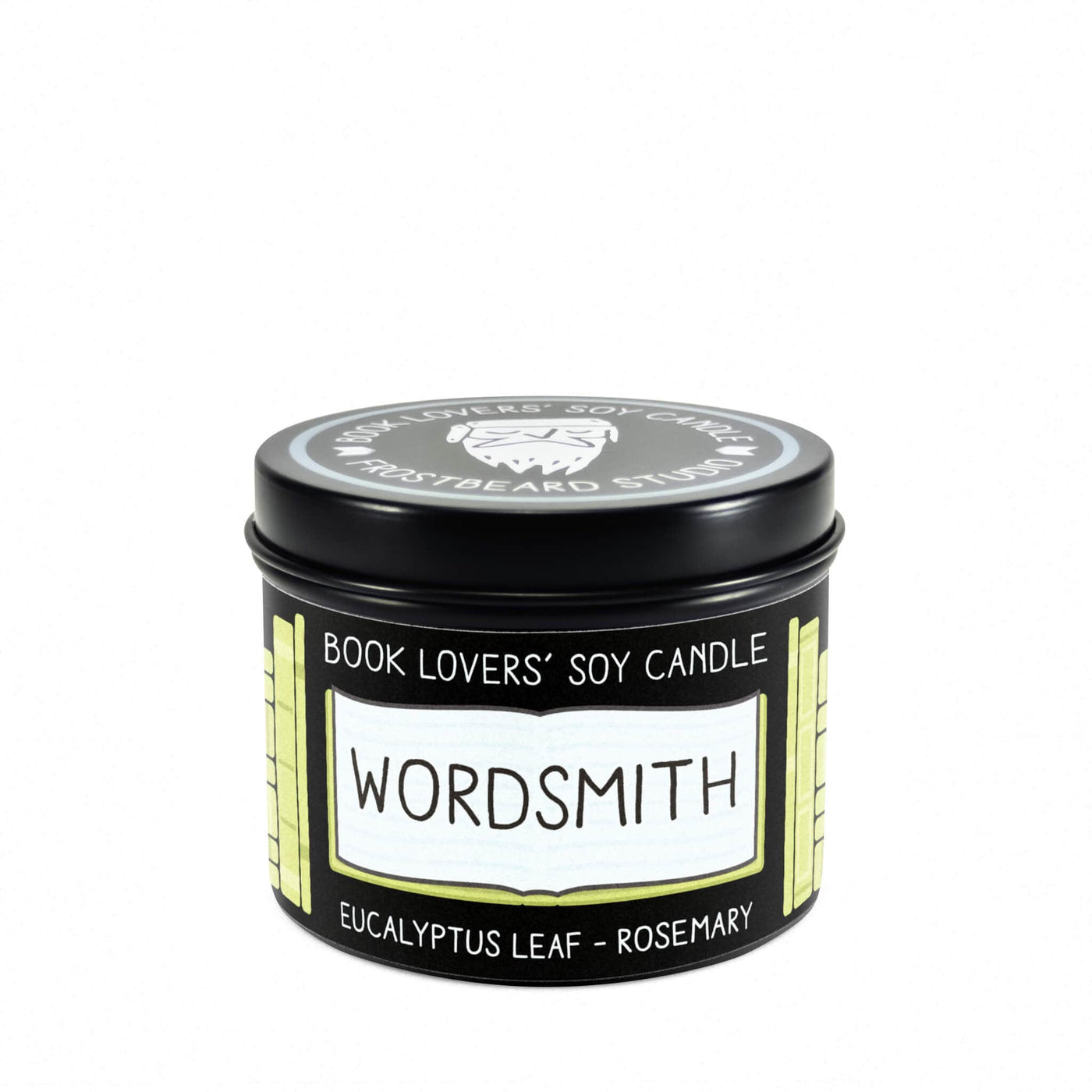 Wordsmith - 4 oz Tin - Book Lovers' Soy Candle - Frostbeard Studio