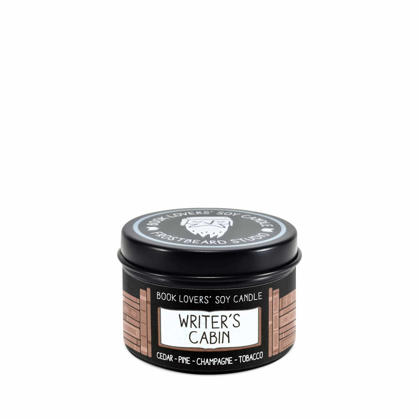 Writer's Cabin - 2 oz Tin - Book Lovers' Soy Candle - Frostbeard Studio